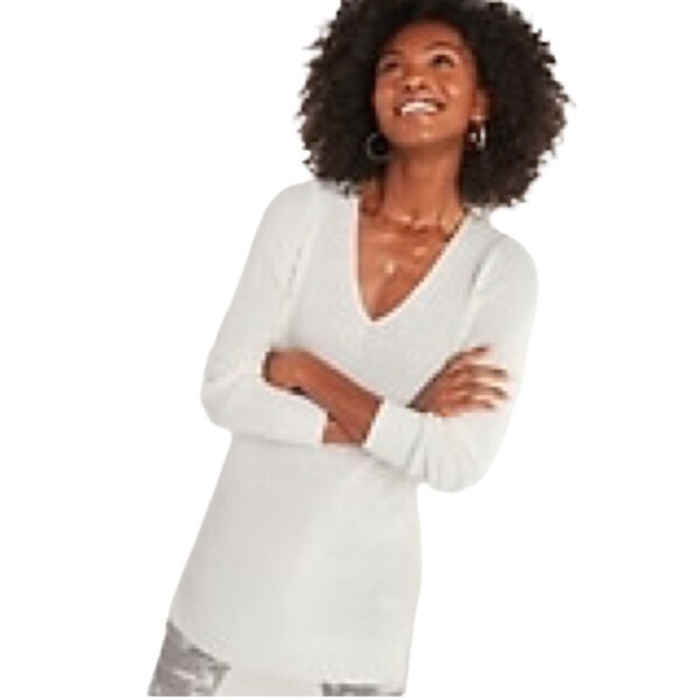 NWT Tunic Sweater V-neck Cream XL